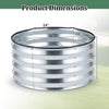 Lucktree 2 Pack Round Galvanized Raised Garden Bed Kit (2x2x1 FT)