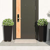 Lucktree Set of 2 Outdoor Wicker Flower Pot, 23 Inch Tall Planters with Drainage Hole, Self-Watering Tray