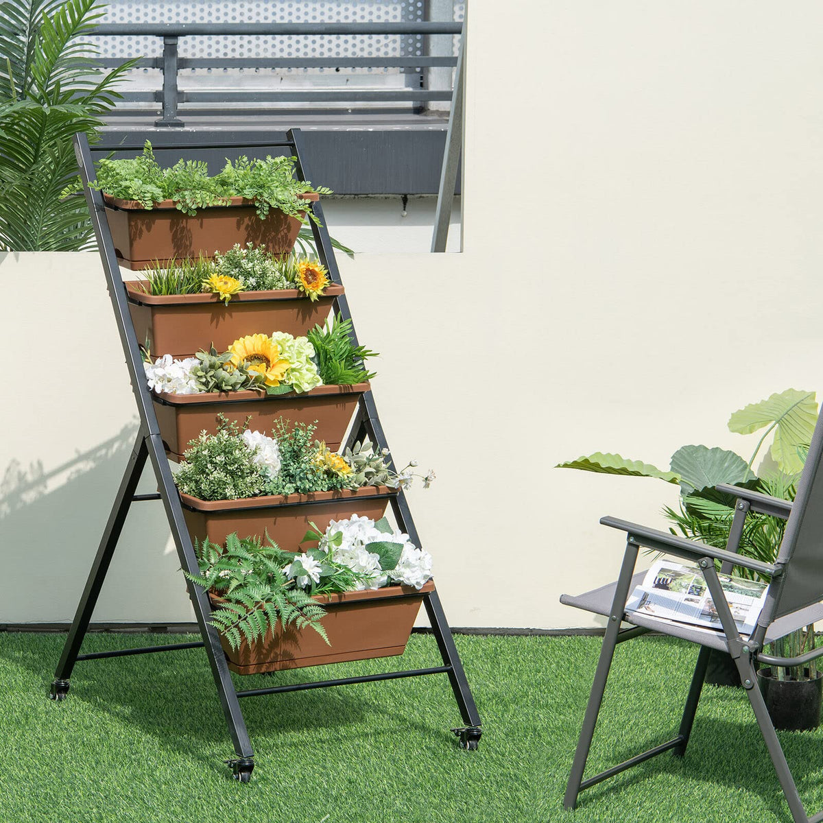 Lucktree Vertical Planter Raised Bed on Wheels