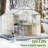 Lucktree Outdoor Large Walk-in Green House w/ Rain Gutter