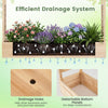 Lucktree Wooden Raised Garden Bed with Trellis & Hanging Roof