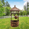 Lucktree Outdoor Wishing Well Water Fountain, 22.5" x 22.5" x 48.5"
