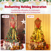 Lucktree 5ft Pre-Lit Dress Form Christmas Tree with Female Mannequin Torso & Scarf