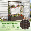 Lucktree Raised Garden Bed with Trellis & Hanging Roof