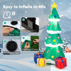 Lucktree 6 FT Inflatable Christmas Tree, Blow up Christmas Tree with 3 Gift Boxes, Self Inflating X-mas Tree with LED Lights