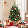 Lucktree 2ft Pre-Lit Tabletop Christmas Tree, Small Artificial Spruce Tree w/ 35 LED Lights
