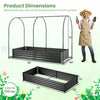 Lucktree 6x3x1 FT Galvanized Raised Garden Bed with Greenhouse Cover