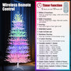 Lucktree 7ft Pre-Lit Artificial Christmas Tree with 923 Multicolored LED RGB Lights