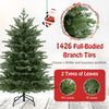 Lucktree 5ft / 6ft / 7ft Pre-Lit Artificial Christmas Tree with Lush PVC & PE Tips Warm White LED Lights