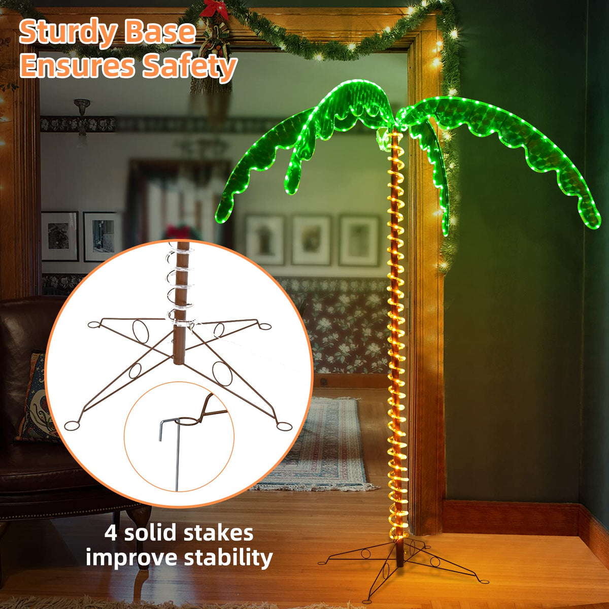 Lighted Palm Trees for Outside Patio - LucktreeUS
