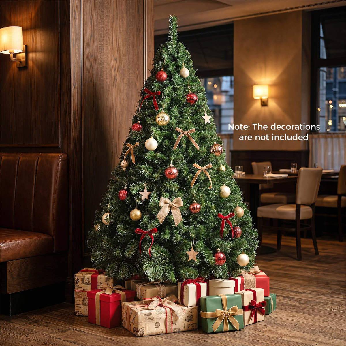 5 FT Artificial Christmas Tree w/Easy-Setup Hinges, Unlit