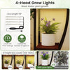 Lucktree Plant Stand Indoor with Grow Lights 10-Tier 63" Tall Metal Plant Shelf
