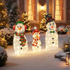 Lighted Snowman Family Christmas Decoration 3-Piece Pre-Lit 2D Snowman Set