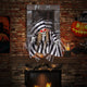 Lucktree Animated Halloween Decoration, 18” Hanging Skull Prisoner
