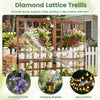 Lucktree Wooden Raised Garden Bed with Trellis