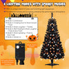 Lucktree 4.5 FT Pre-Lit Halloween Tree with 6 Lighting Modes with Spooky Music Sync