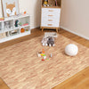 Lucktree 25 Pcs 24"x24" Faux Wood Grain EVA Foam Tiles with 50 Borders