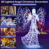 Lucktree 5.2 FT Christmas Lighted Iridescent Angel