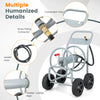 Lucktree Garden Hose Reel Cart - Water Hose Cart with 4 Wheels & Non-slip Grip