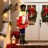 Lucktree 5 FT Christmas Lighted Nutcracker with Glitter Sword