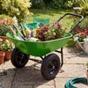 Lucktree Dual-Wheel Garden Cart for Outdoor Yard Lawn Gardening Construction Use