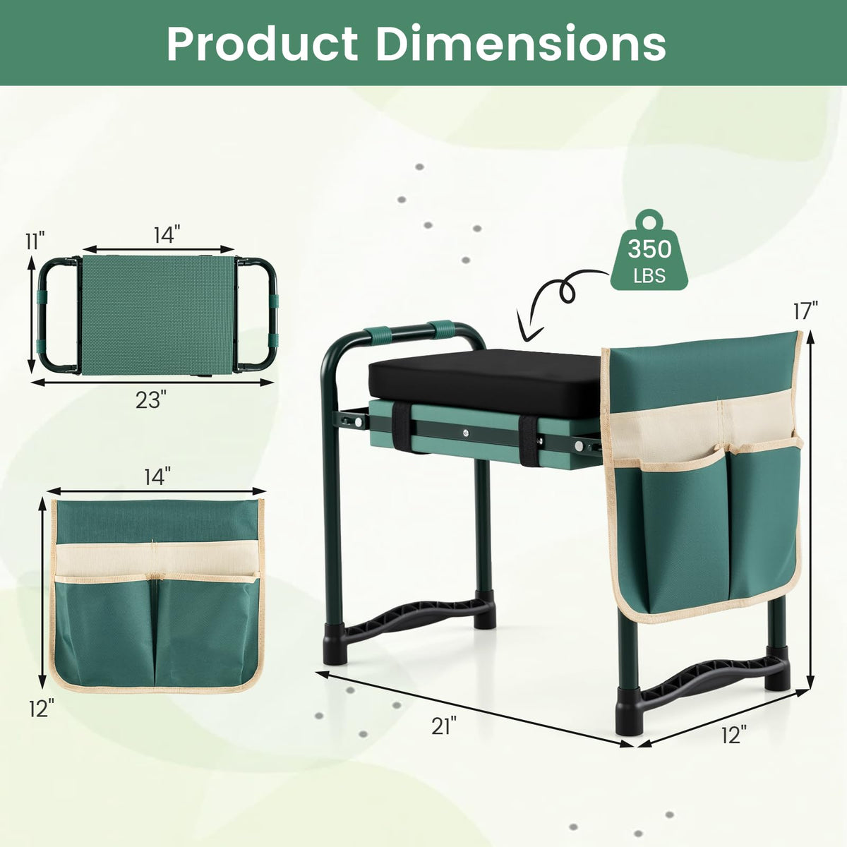 Lucktree Garden Kneeler and Seat for Seniors Women Men