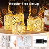 Lucktree Set of 3 Christmas Lighted Gift Boxes, 90 LED Light up Present Boxes with Bows