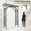 Lucktree 85" Wood Garden Arch Trellis with Flat Top for Climbing Plants