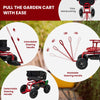Lucktree Cushioned Rolling Garden Cart Scooter with Storage Basket and Tool Pouch
