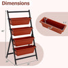 Lucktree 4-Tier Vertical Garden Planter with 4 Container Boxes & Drainage System (1/2)