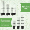 Lucktree Set of 2 Raised Garden Bed w/Trellis & Plant Cage, Planter Box w/ 71” Cucumber Trellis