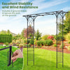 Lucktree Metal Garden Arbor with Trellis