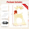 Lucktree Lighted Christmas Reindeer | 4.4 FT Pre-Lit Xmas Holiday Decoration