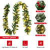 Lucktree 9FT Pre-lit Christmas Garland, Artificial Christmas Pine Rattan w/Timer - LucktreeUS