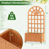 Lucktree Wooden Raised Garden Bed with Trellis 48 Inch Outdoor Screen