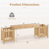 Lucktree 2-in-1 Outdoor Bench with 2 Raised Garden Beds