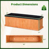 Lucktree Raised Garden Bed with 3 Drainage Holes (44"x10"x12")