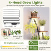 Lucktree Plant Stand Indoor  8-Tier 62" Tall Corner Metal Plant Shelf for Multiple Plants