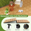 Lucktree 30 PCS Acacia Wood Interlocking Patio Deck Tiles