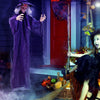 Lucktree 6FT Halloween Animatronic Witch, Hanging Halloween Decoration with Pre-Recorded Phrases