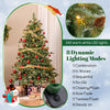 Lucktree 6ft Pre-Lit Artificial Christmas Tree, Hinged Full Xmas Pine Tree with 240 Warm White LED Lights