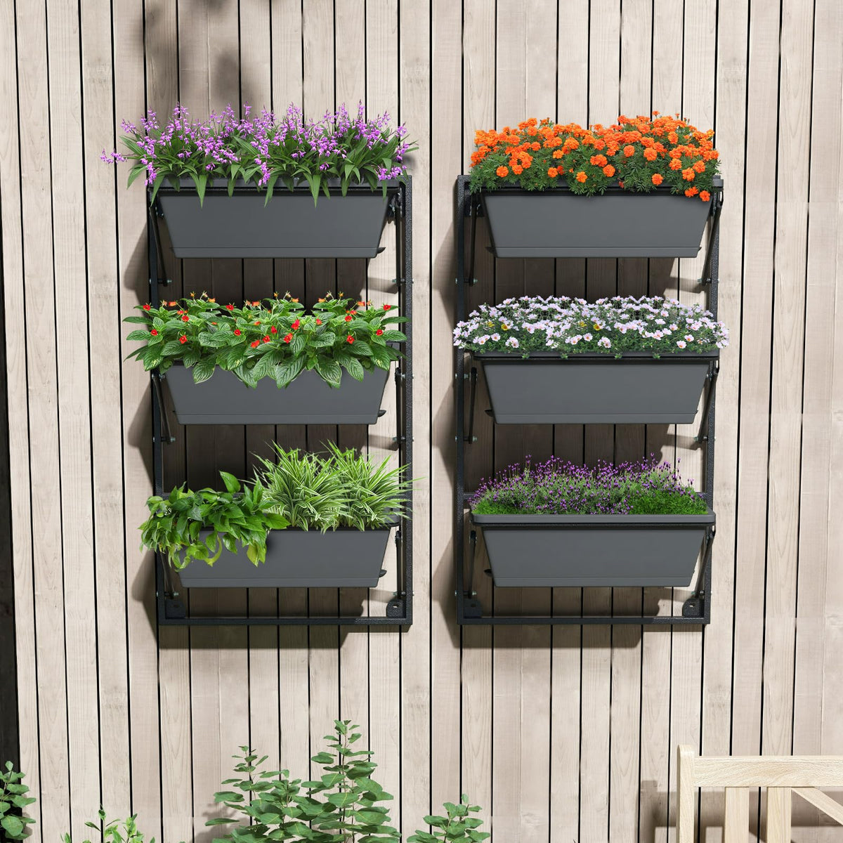Lucktree Vertical Raised Garden Bed, Hanging & Wall-Mounted Planter Garden Boxes