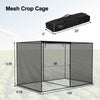 Lucktree Garden Crop Cage | 10 x 6.5 x 6.5 ft Plant Netting Cover w/Zipper Doors
