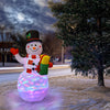 Lucktree Inflatable christmas Snowman, Santa Claus, Built-in Colorful LED Lights