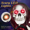 Lucktree 8 Ft Halloween Animatronics, Sound & Touch Activated Grim Reaper with Sickle, Glowing LED Eyes & Scary Voices