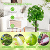 Lucktree 44’’ Artificial Crabapple Tree, Tall Fake Plant in Pot with Real Wood Trunk