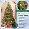 Lucktree 7ft Pre-Lit Artificial Christmas Tree, Hinged Full Xmas Pine Tree with 340 Warm White LED Lights
