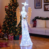 Lucktree 5.5 FT Christmas Lighted Angel 3D Pre-lit Halo Angel with Pigeon