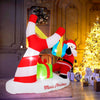 Lucktree 7 FT Christmas Inflatable Santa Outdoor Decoration