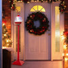 Lucktree 68 Inch Musical Christmas Street Lamp, Festive Lamp Post w/Sound-Activated Snow Globe Lantern